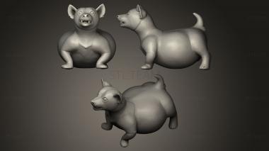 3D model Figure of a fat Dog (STL)